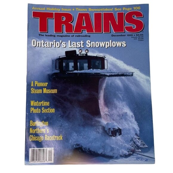 Trains Magazine Railroading Enthusiast December 1995 Vol 55 No 12 u Ontarios L - Picture 1 of 10